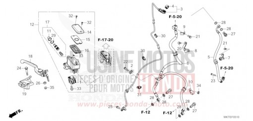MAITRE-CYLINDRE DE FREIN AVANT CYLINDRE ADV750S de 2025